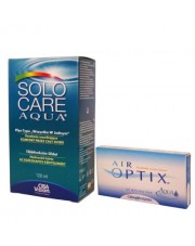 Zestaw: Air Optix Aqua 6 szt. + Solo Care Aqua 360 ml