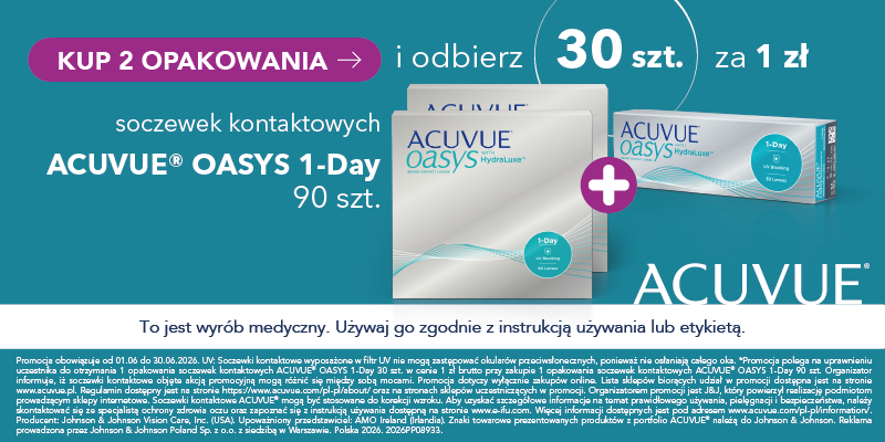 zestaw z darmowymi opakowaniami acuvue oasys 1-Day