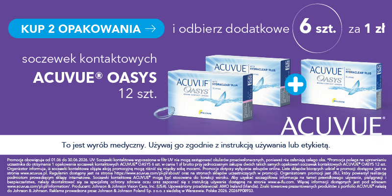 zestaw z gratisowymi soczewkami Acuvue Oasys promocja 