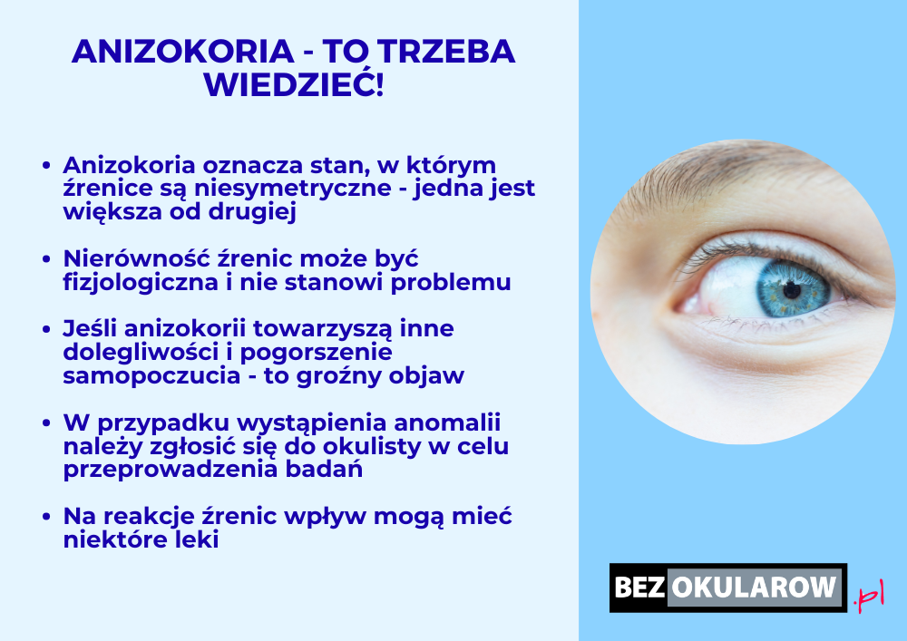 Anizokoria - infografika