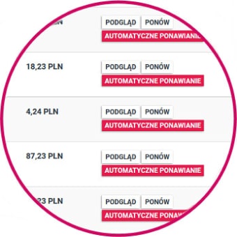 automatyczne ponawianie zamówień