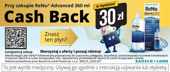 cashback 30 złotych do płynu Renu Advanced