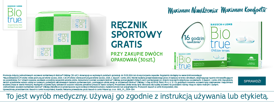 soczewki + ręcznik gratis