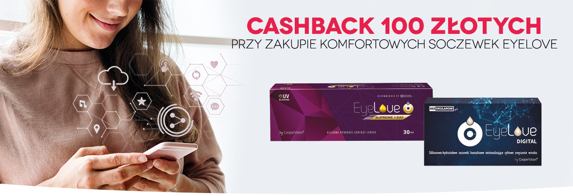 Banner cashback z soczewkami Eyelove