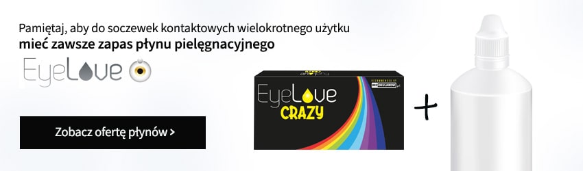 banner promujący płyny EyeLove