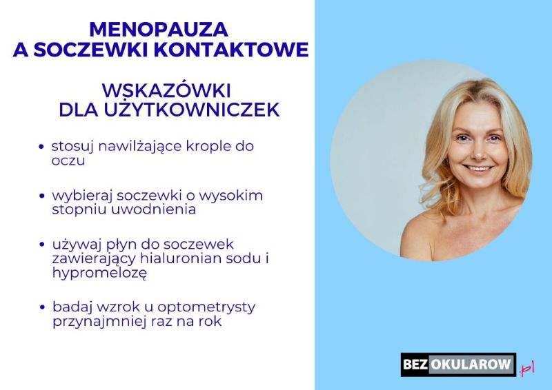 Menopauza a wzrok - inforgrafika