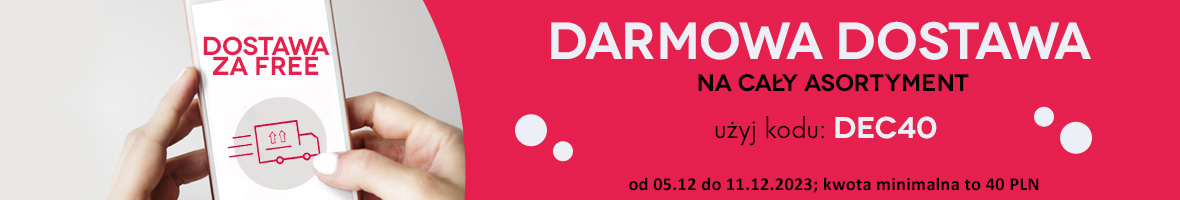 baner darmowa dostawa od 40 złotych