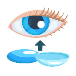 ikona soczewki kontaktowe i oko