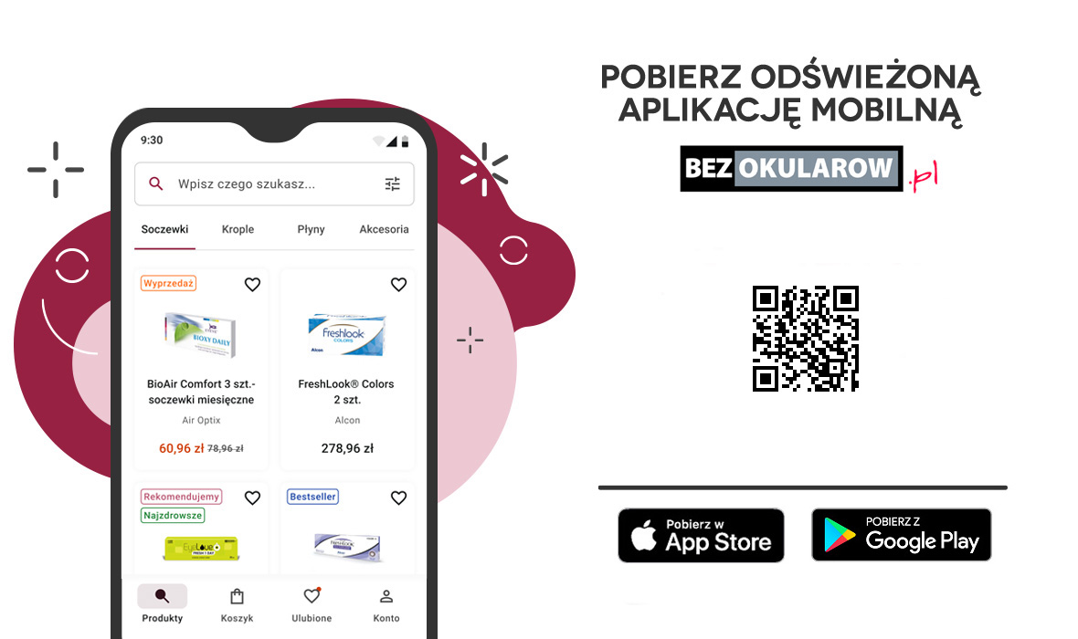 banner darmowa dostawa i rabat na soczewki