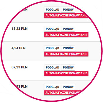 automatyczne ponawiania zamówień