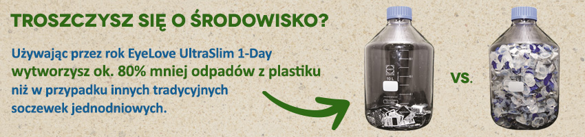 80% mniej odpadów wybierając eyelove ultraslim 1day